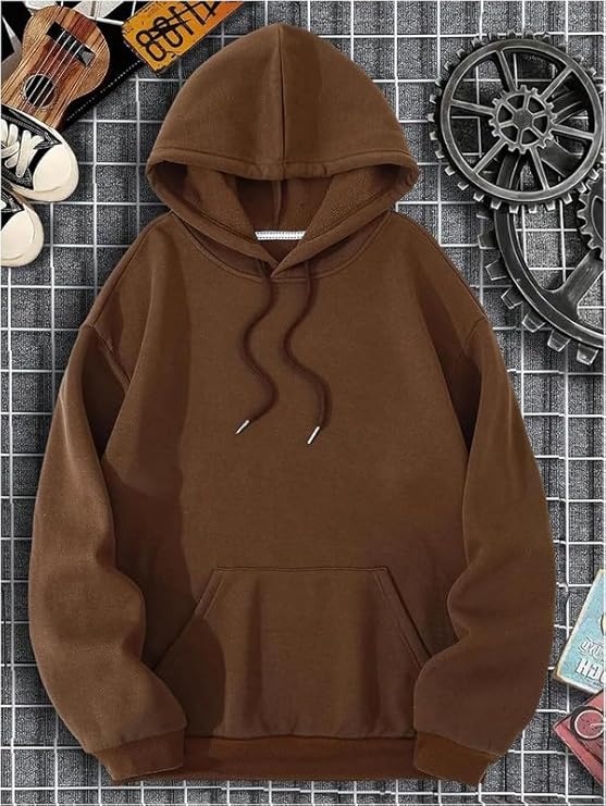 Men's Brown Pullover Hoodie Stylish Brown Hoodie DWNTWN